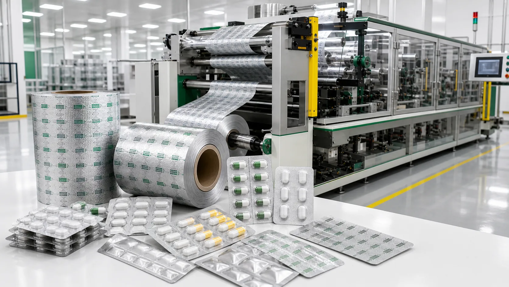 Pharmaceutical foil printing machine output