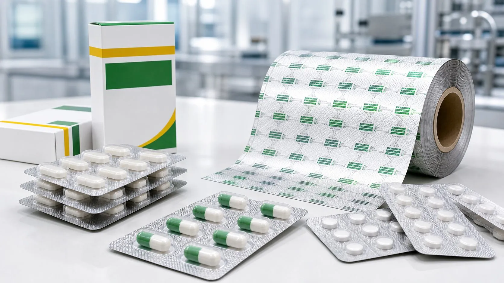 Medicine strip foil output from Pharmaceutical Foil Printing Machines
